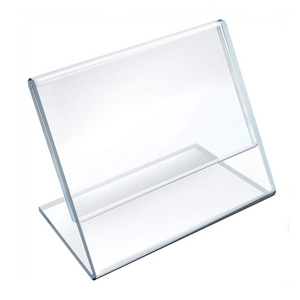 Custom Table Tent Stand Menu Display Acrylic Table Name Plate Holders Acrylic Tag Price Holder