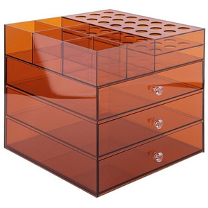 acrylic Large Beauty Cube 5 Tier Drawers Handmade Multi Function Acrylic Cosmetic Makeup Organizer