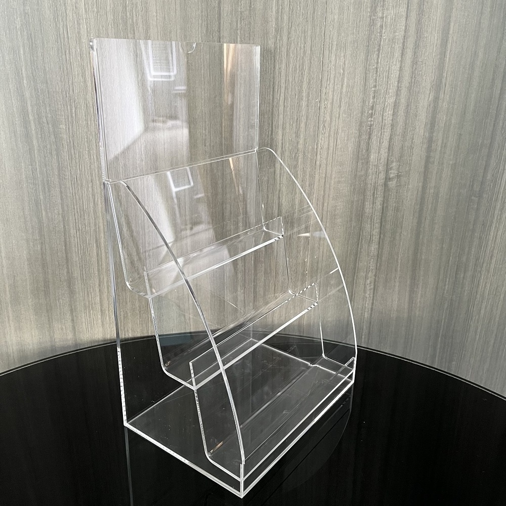 Factory Hot Sale Acrylic Price Tag Display Stand 3 Tier Clear Acrylic Display Holder