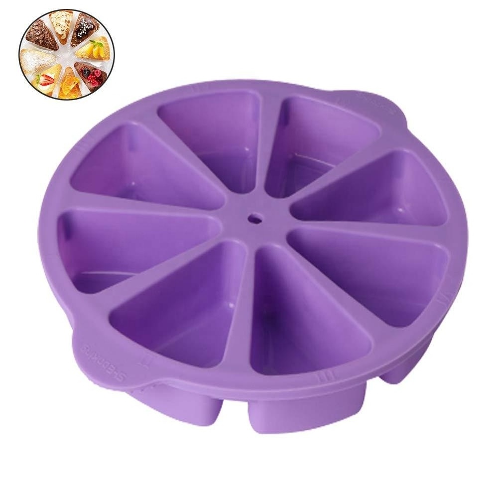 Pizza Slices mold 8  Cavity portion silicone baking cake mold pastry Pan manufacturers for custom cake molds