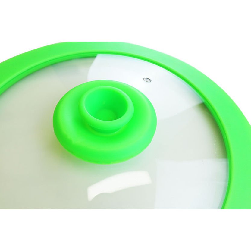 Food Grade Multi-size Tempered Glass Pot Lid With Silicone Rim Universal Silicone Glass Pan Cover Pot Lid