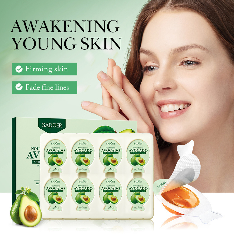 SADOER BIOAQUA for skin care Avocado Nourishing anti-wrinkle Firming skin Smooth and tender beauty gold jelly Sleep facial mask