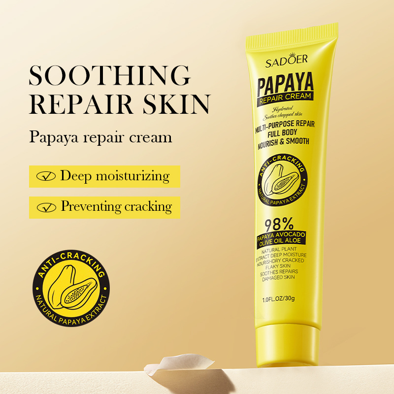 SADOER Bleaching Whitening Cream With Papaya Extracts Organic Papaya Face Cream Repair Skin Whitening Cream