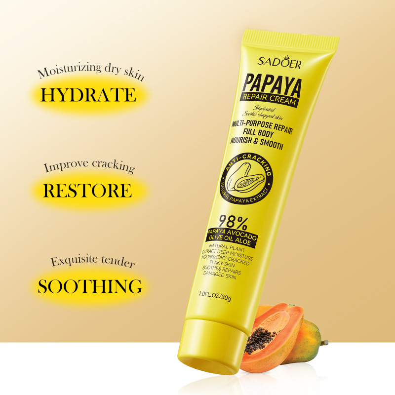 SADOER Bleaching Whitening Cream With Papaya Extracts Organic Papaya Face Cream Repair Skin Whitening Cream