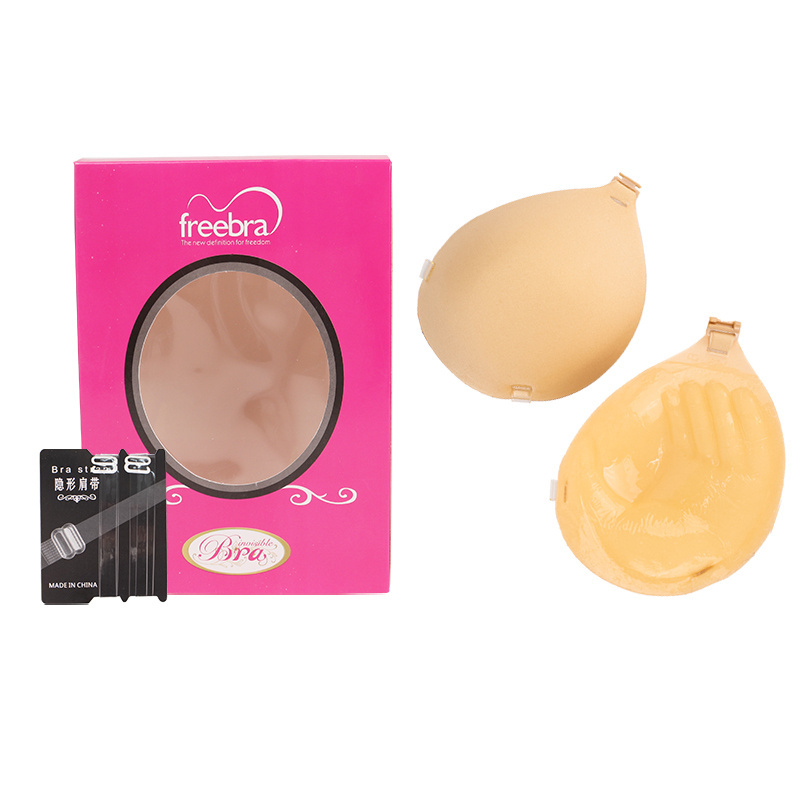 Invisible Reusable Lifts Breasts Covers Frontless Bra Kit Bunny Push Up Boobs Nude Silicone Nipple Covers