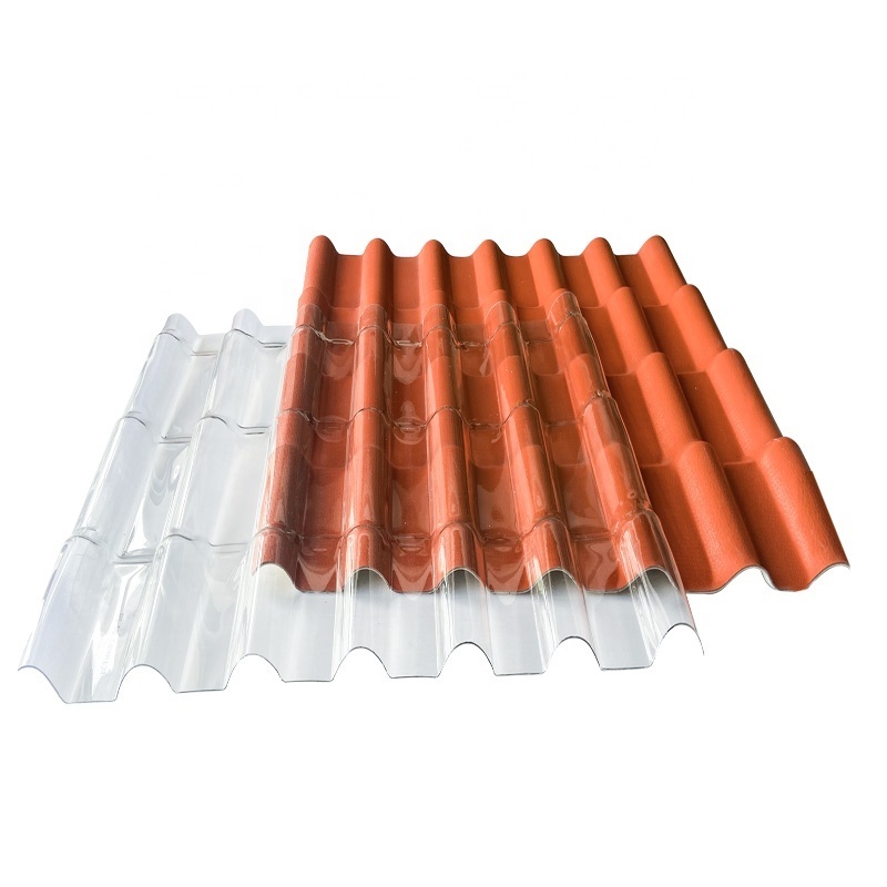 Synthetic resin roof tile chinese economic asa pvc plastic roof tile for house teja pvc upvc roof sheet