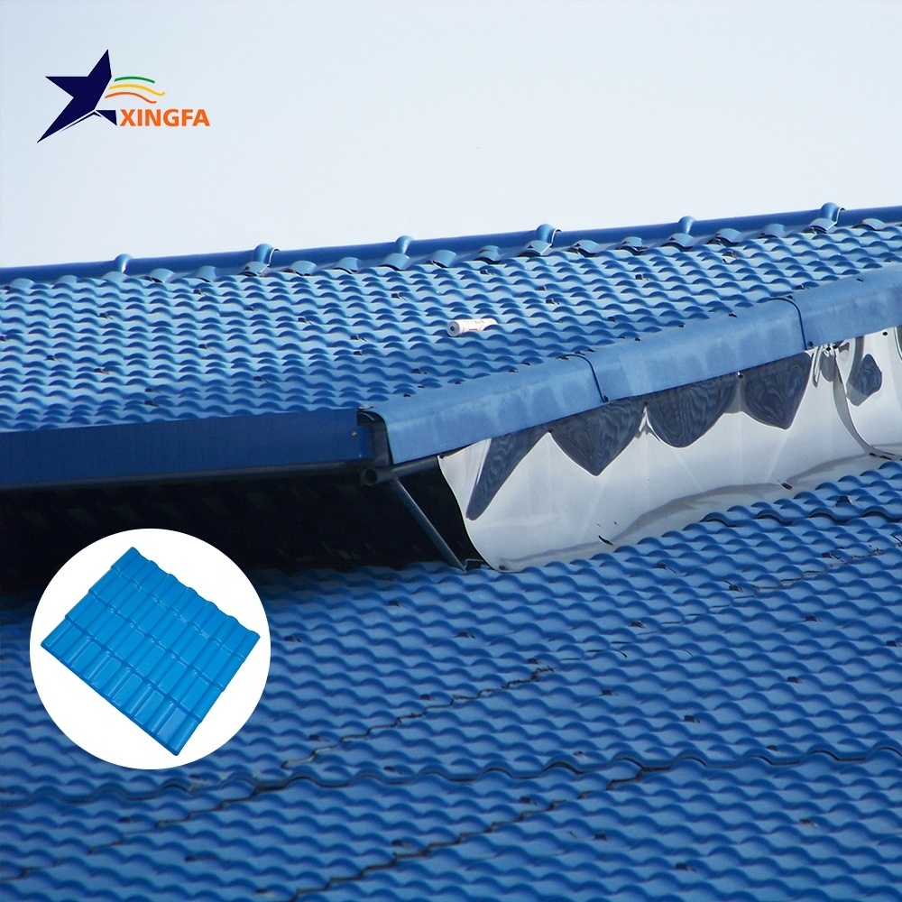 Synthetic resin roof tile chinese economic asa pvc plastic roof tile for house teja pvc upvc roof sheet