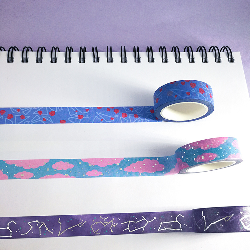 Wholesale hight quality custom printed cute washi paper tape