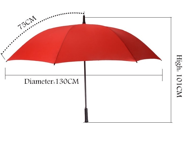 Wholesale Promotional Manual Open Red And White Custom Logo Golf Umbrella For Hotels