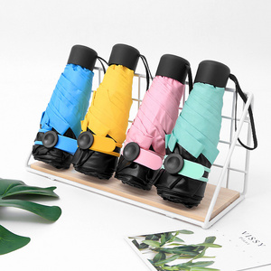 New Design Travel Custom Rubber Pocket Lightweight Mini Five Folding Umbrellas