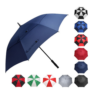 68/62/58 Inch Large Oversize Double Canopy Vented Windproof Waterproof Automatic Open Stick Golf Umbrella Men and Women