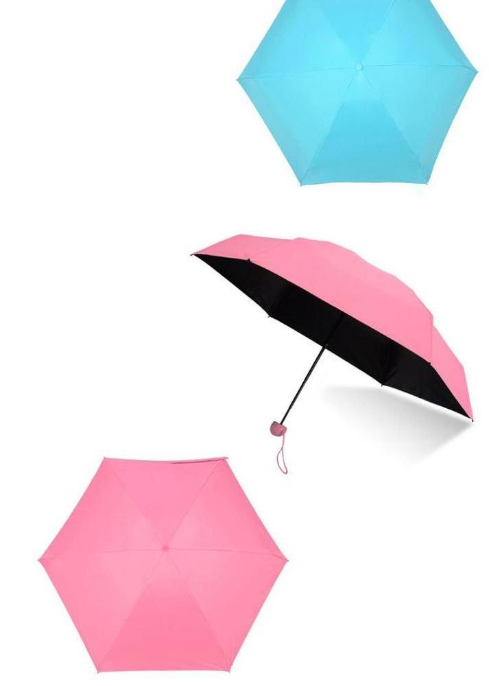 Wholesale Advertising Compact Travel 5 Fold Mini Capsule Pocket Umbrella