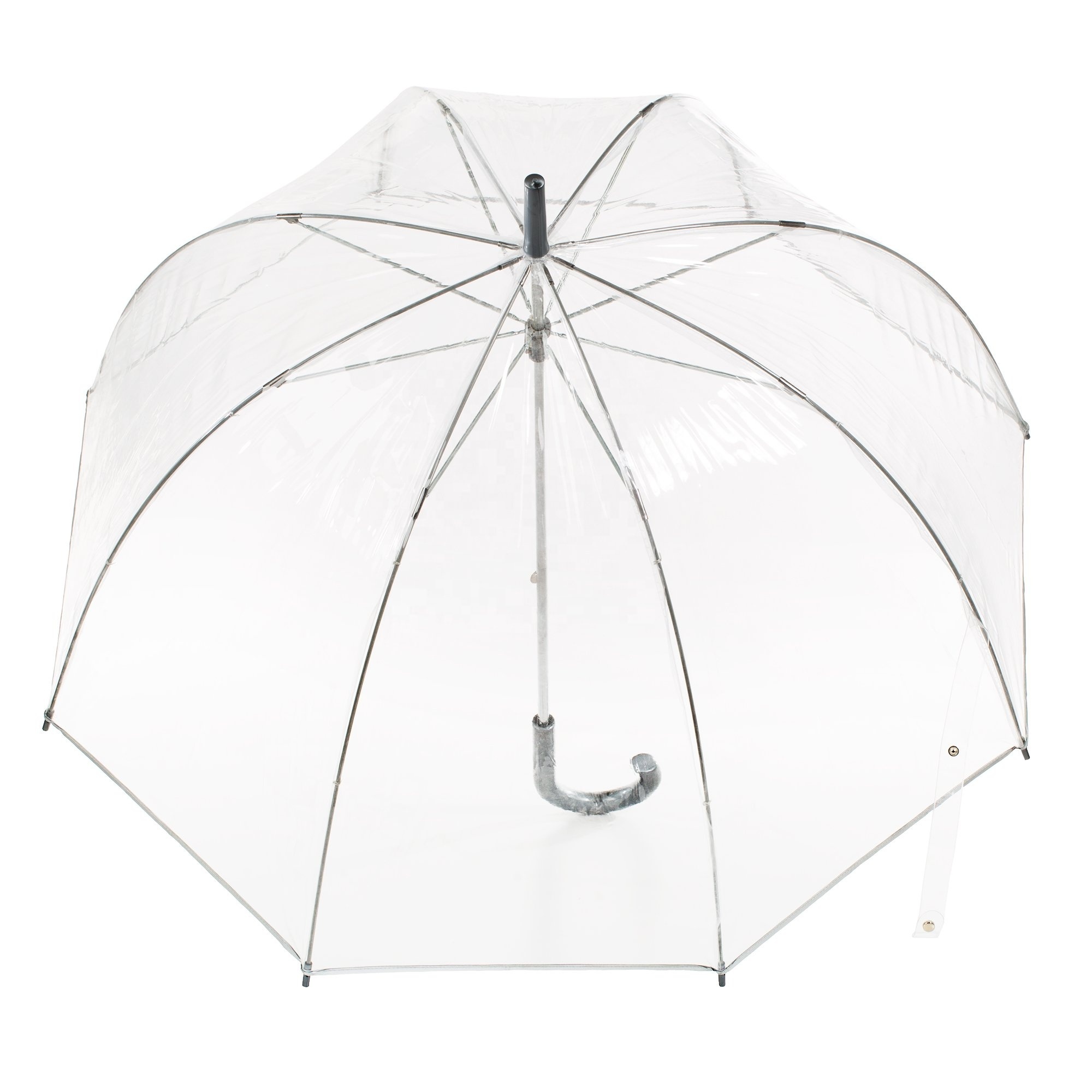 Wholesale Cheap Pvc Custom Printing Rain Straight Fashion Transparent Clear Umbrella