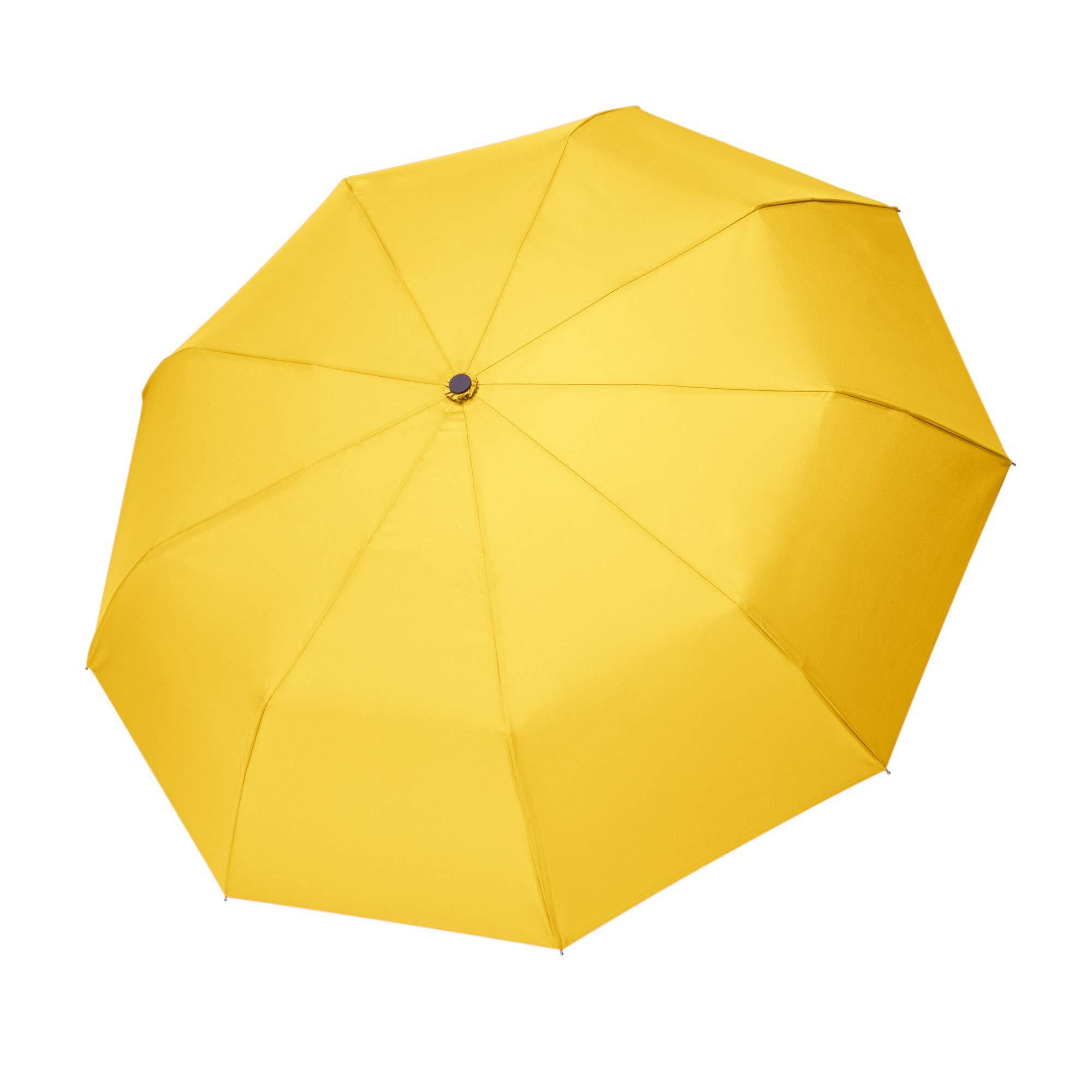 Wholesale Windproof Advertising Auto Open Auto Yellow Promotion 3 Fold Umbrellas