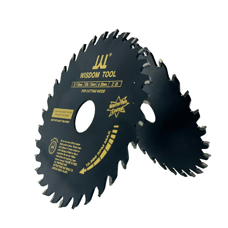 WISDOM Tools Carbon Steel Saw Blades Fast Cutting Round Disc With Heat Treatment 110mmx20mmx30T Circular Saw Blade