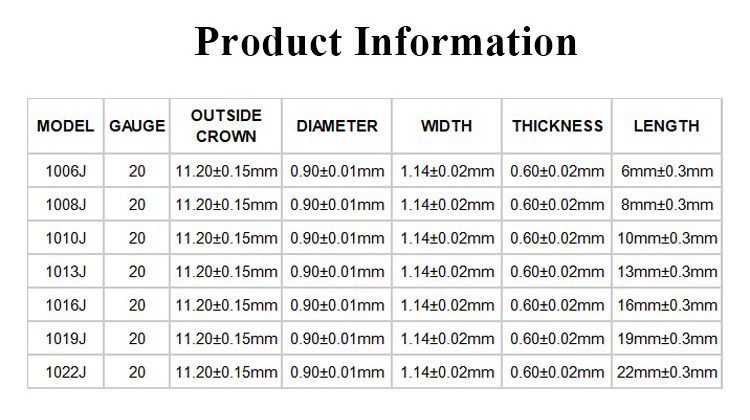 WISDOM Stainless Steel Staples 1010J 10J Series Nail Gun Nails For 1013J 1022J Stapler Galvanized Furniture Nail