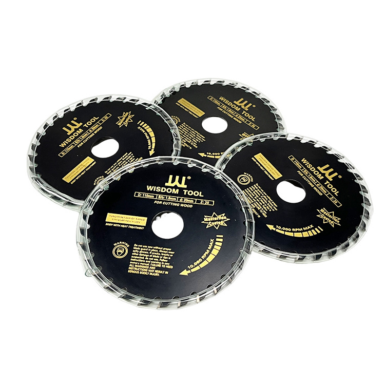 WISDOM Tools Carbon Steel Saw Blades Fast Cutting Round Disc With Heat Treatment 110mmx20mmx30T Circular Saw Blade