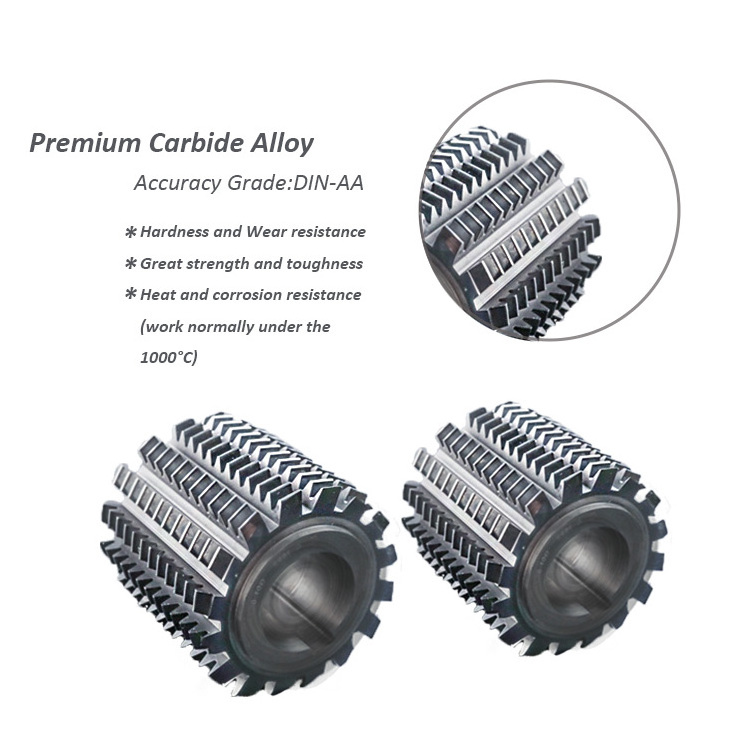 High Accuracy Preshaving Gear Hobbing Cutters For Spur Gear CNC Hobbing Machine Gear Cutter