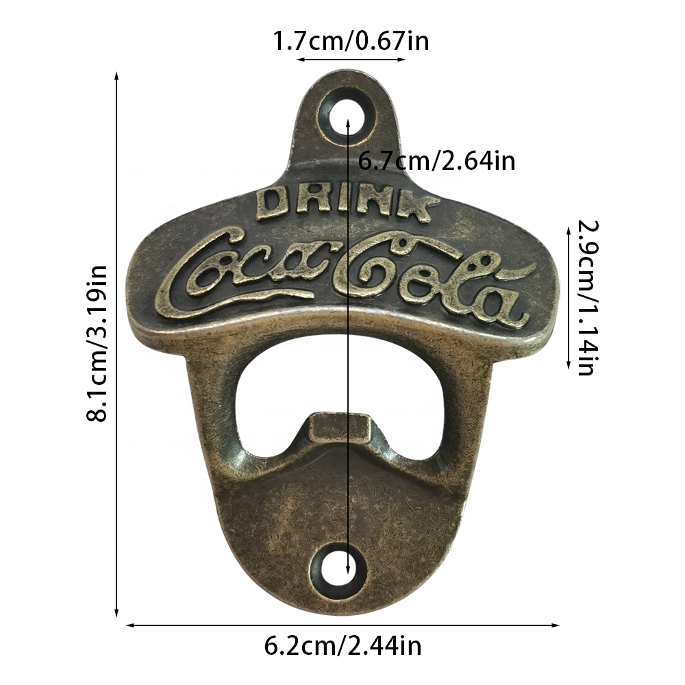 Personality text embossed bottle opener Wall-mounted beer opener suitable for beer and beverage lovers