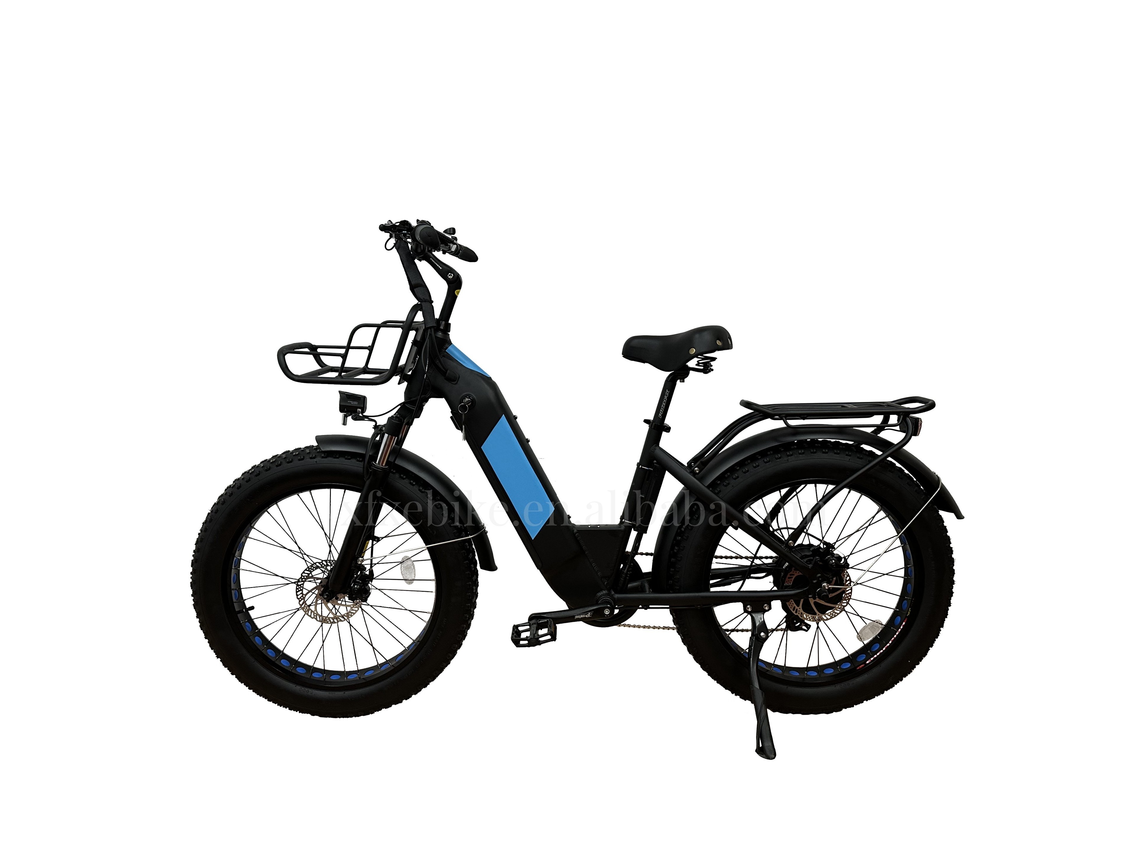 China Factory Women 24inch E Bike 48V 15Ah Hidden Battery Step Thru CIty Ebike 750W Bafang Brand Motor Fat Tire Electric Bike