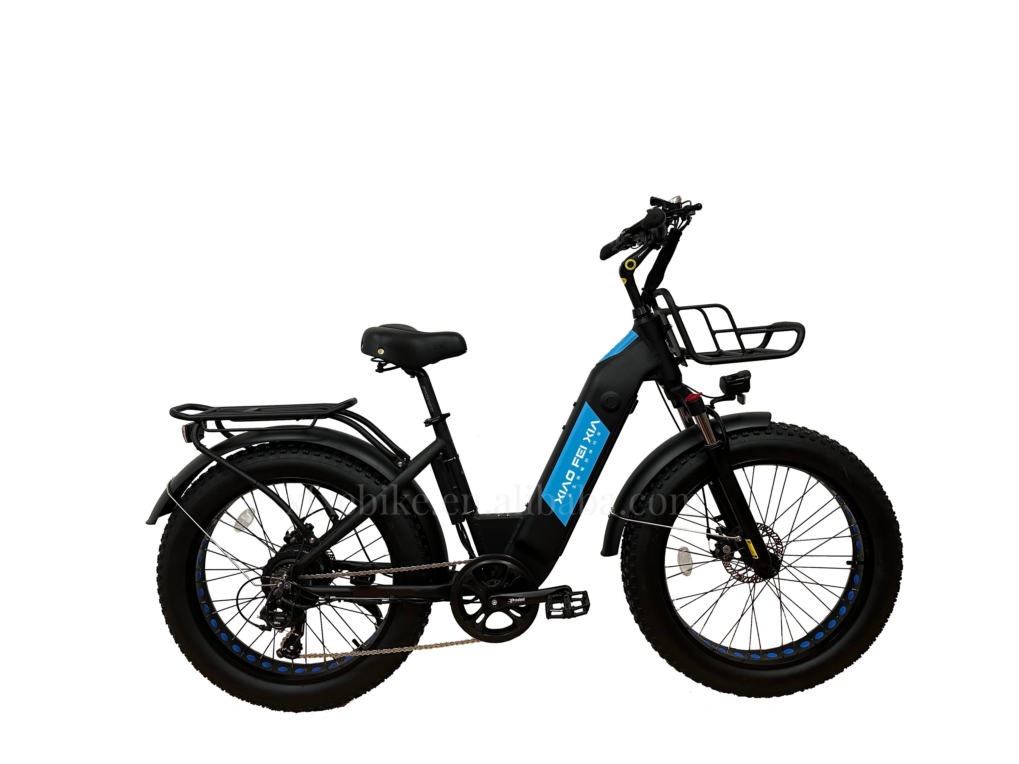 China Factory Women 24inch E Bike 48V 15Ah Hidden Battery Step Thru CIty Ebike 750W Bafang Brand Motor Fat Tire Electric Bike