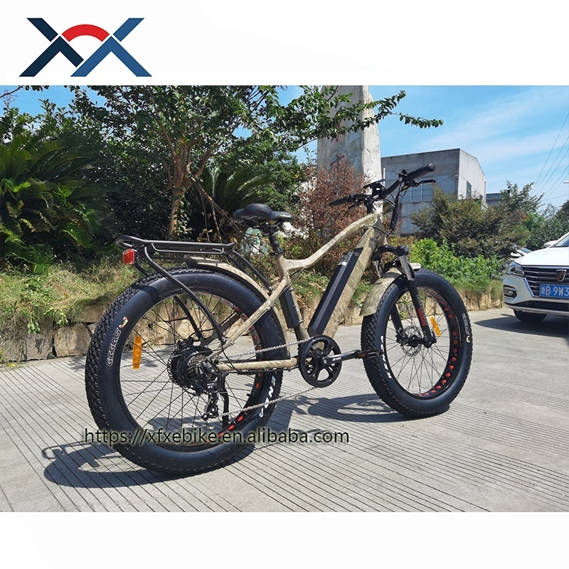 Camouflage Hunting ebike 26inch*4.0 Fat Tire 750w electric bike powerful offroad electric mountain bike mtb