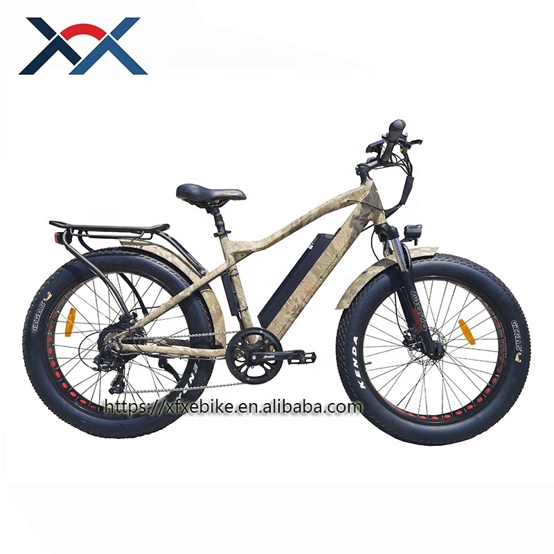 Camouflage Hunting ebike 26inch*4.0 Fat Tire 750w electric bike powerful offroad electric mountain bike mtb