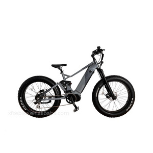 High Quality 9 Speed Full Suspension 48V 20AH Electric Fat Tire Bike 1000w Bafang Mid Drive Mountain E bike