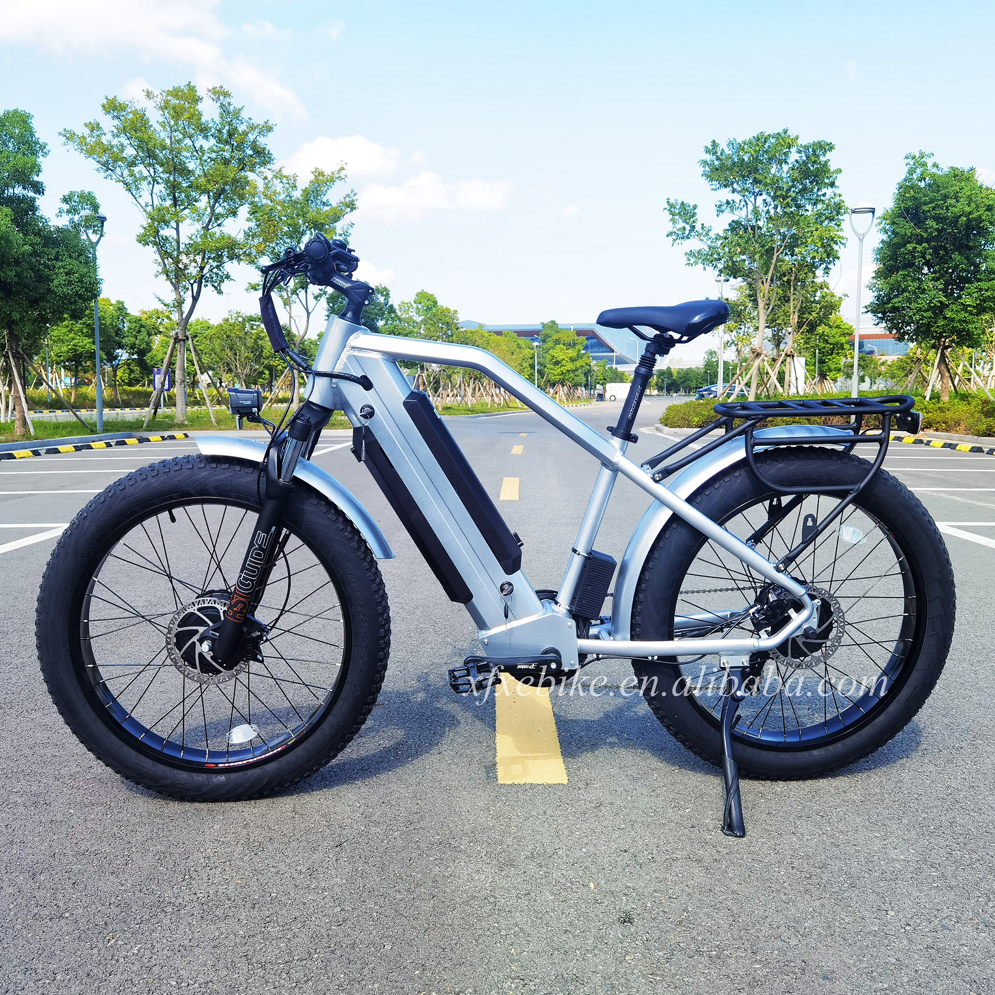 Dual Motor Two 17.4Ah Battery 48V 750W Mountain Electric Hybrid Bike 26 Inch Fat Tire E-bike Bicicleta Ebike Bicycle for Adults