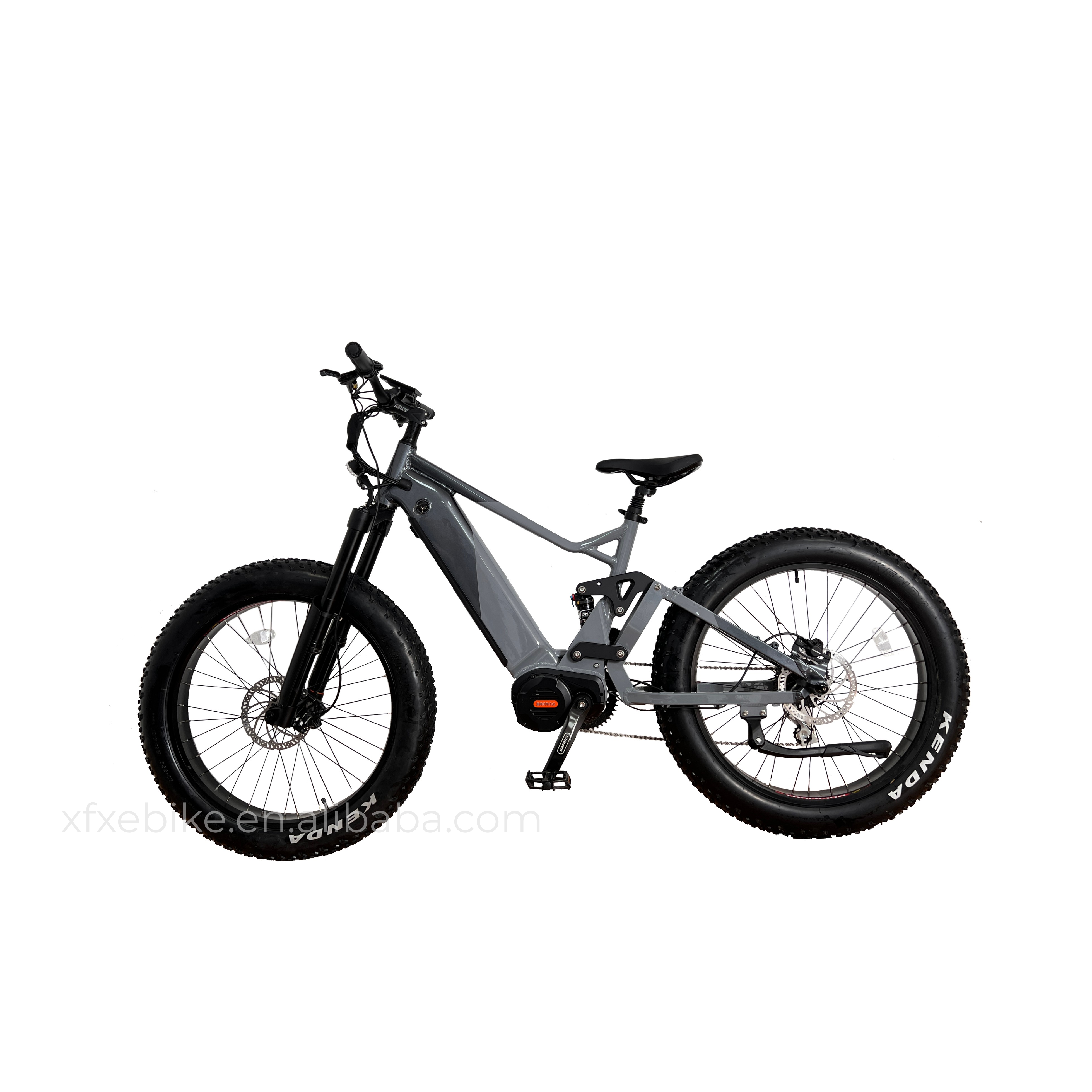 High Quality 9 Speed Full Suspension 48V 20AH Electric Fat Tire Bike 1000w Bafang Mid Drive Mountain E bike