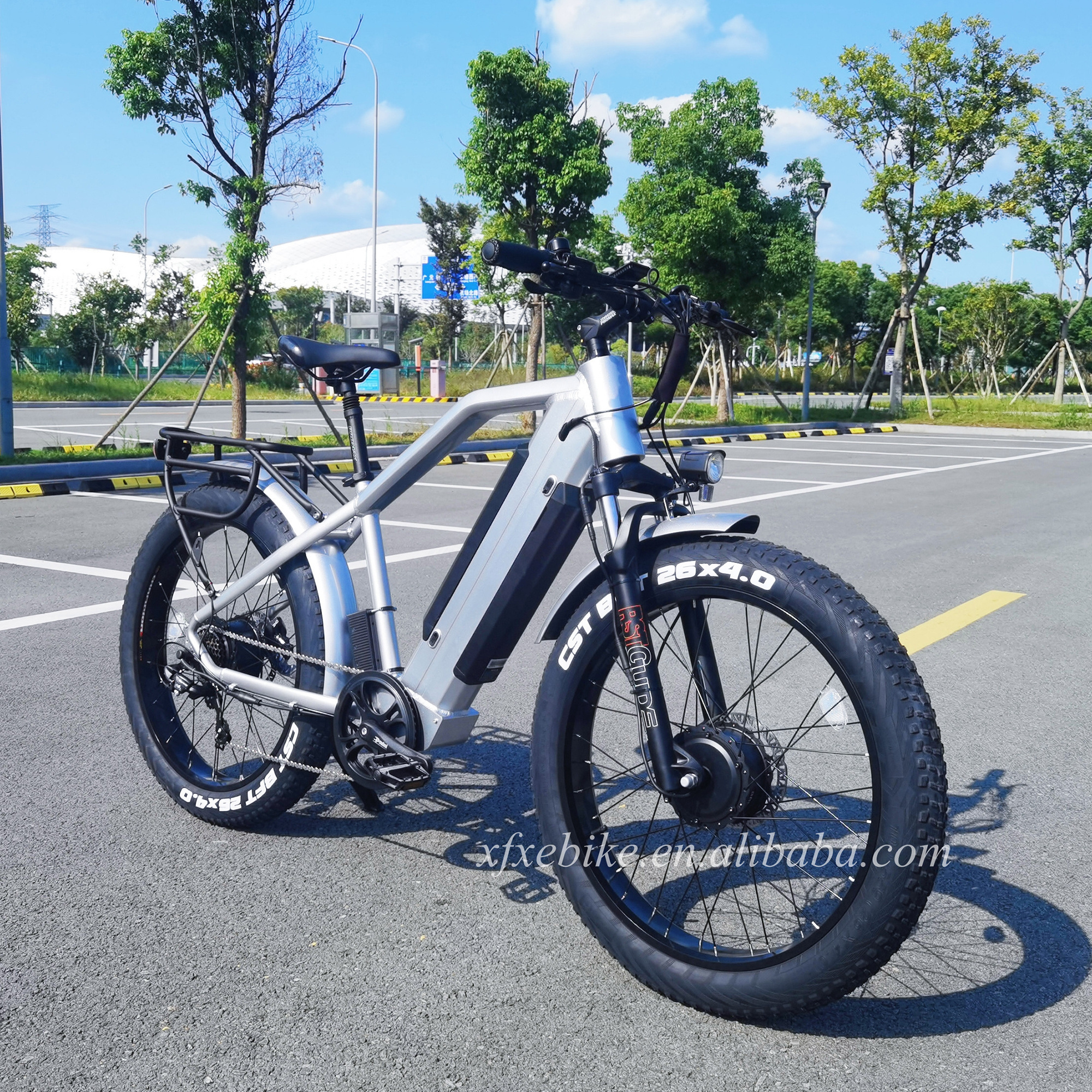 Dual Motor Two 17.4Ah Battery 48V 750W Mountain Electric Hybrid Bike 26 Inch Fat Tire E-bike Bicicleta Ebike Bicycle for Adults