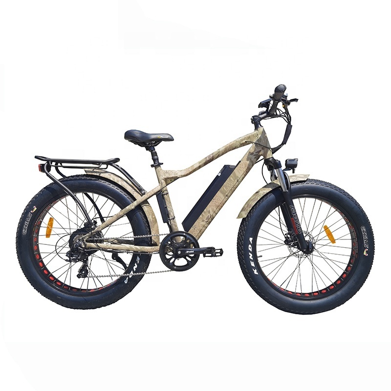 Camouflage Hunting ebike 26inch*4.0 Fat Tire 750w electric bike powerful offroad electric mountain bike mtb