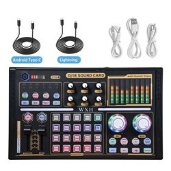 External Live Bm800 Microphone Smart Phones Broadcasting Sound Card Podcast Equipment Bundles Musical Audio Card