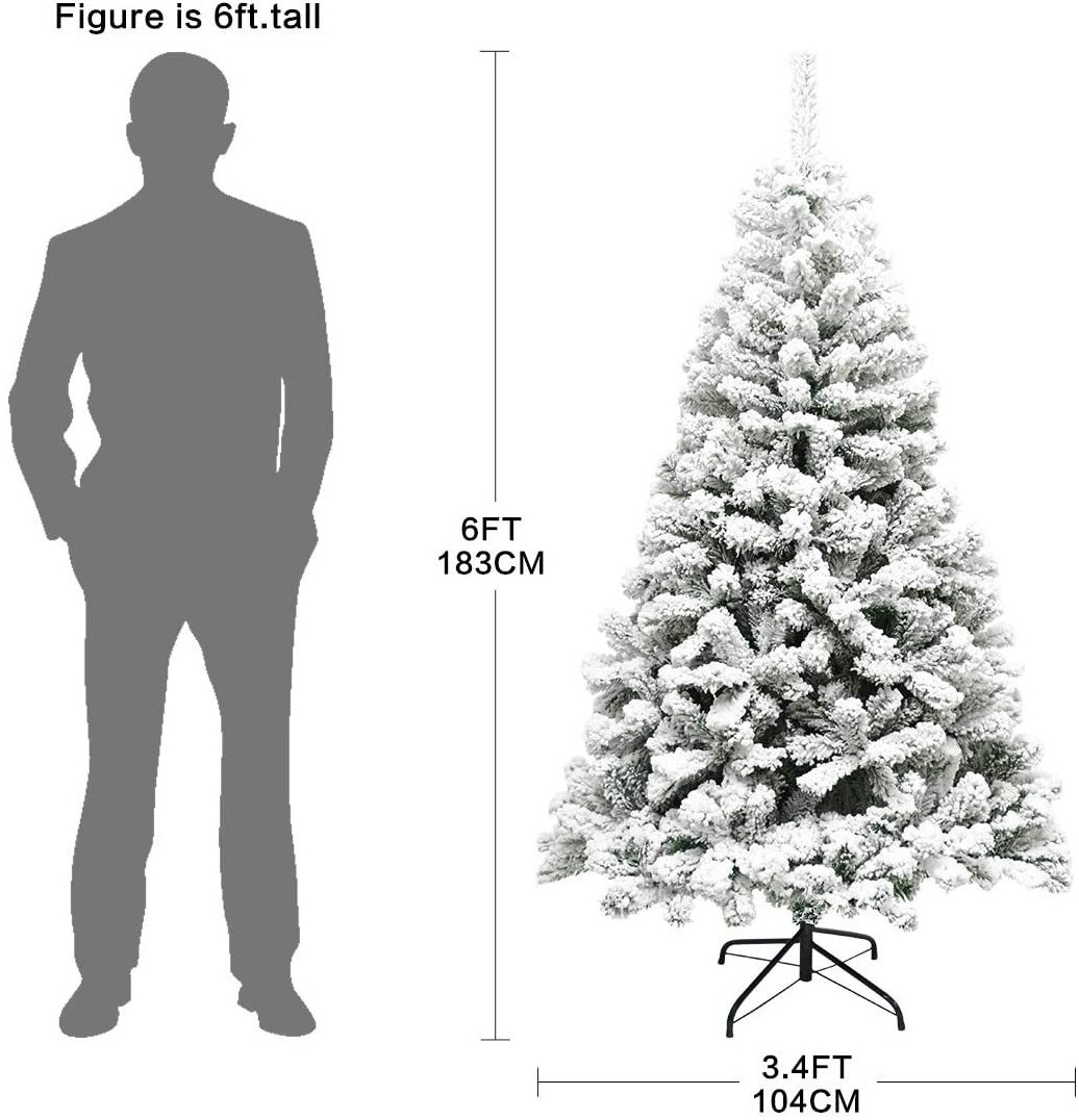 Factory Direct sales simulation flocking Christmas tree White falling snow 1.5/1.8/2.1 m spray cedar Christmas decoration