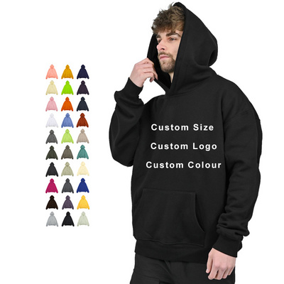 Sweatshirt Custom Men Thick Heavyweight Logo Heavy Weight 100% Organic Cotton Blank Bulk 500Gsm Fleece White Oversized Hoodie