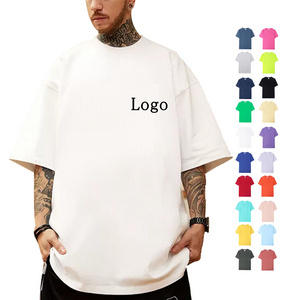 T-Shirt Custom Men High Quality Heavy 100% Bamboo Organic Pima Cotton Blank White Unisex Bulk Printing Plain Oversized T Shirts