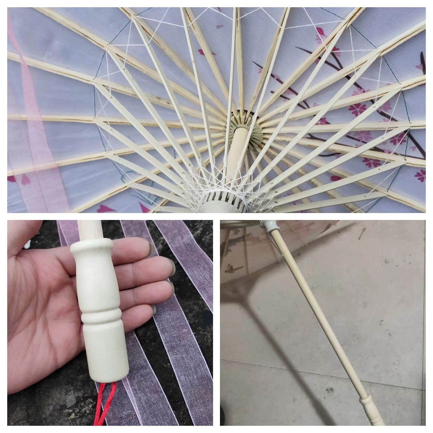 Oiled Paper Umbrella Decorations Windproof Women Handmade Chinese Classical Dance Paper Umbrellas