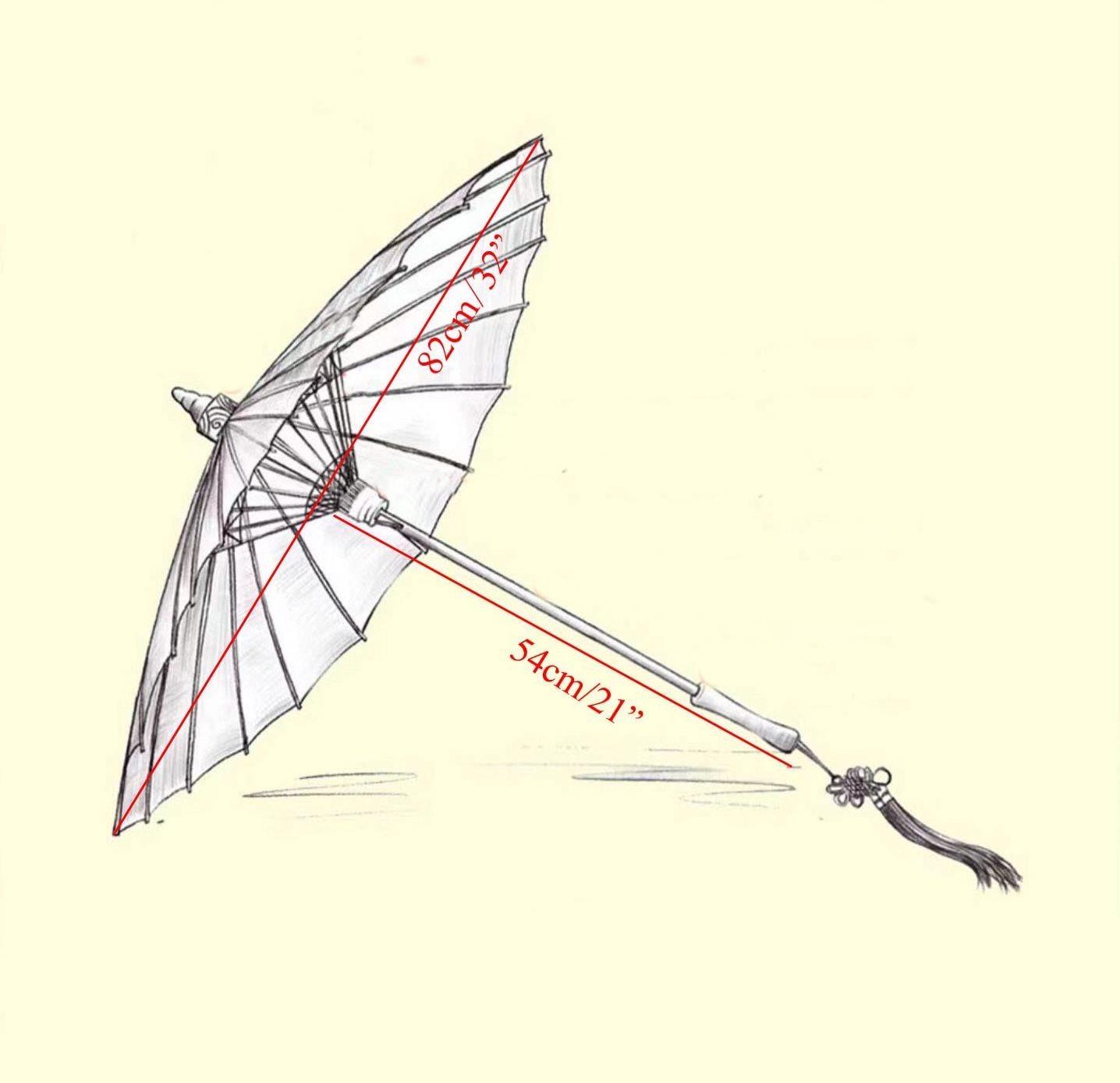 Oiled Paper Umbrella Decorations Windproof Women Handmade Chinese Classical Dance Paper Umbrellas