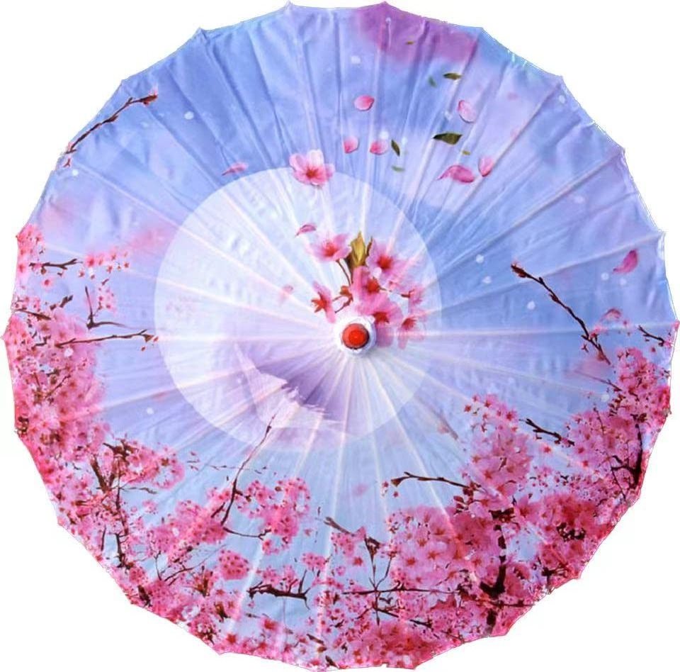 Handmade Oiled Parasol Bamboo Silk Umbrella Chinese Japanese Art Classical Dance Umbrella for Wedding Parties