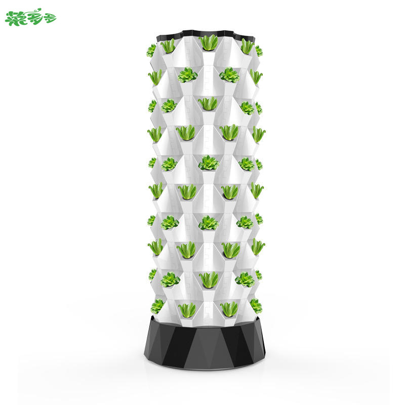 Hydroponics Growing System Vertical Tower Automated Aeroponics Indoor Tower Garden 6  LED Grow Lights 80 Holes for Planting