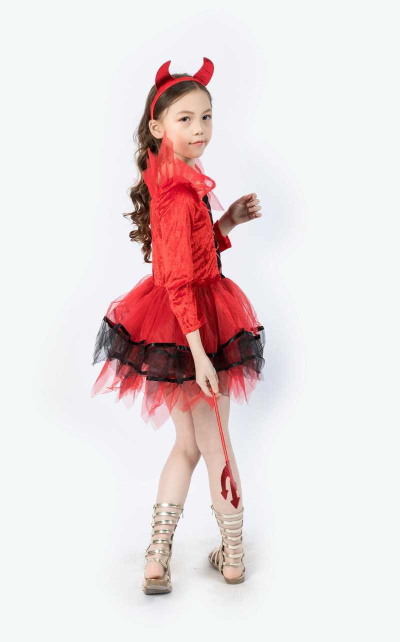 Factory Price Child Devil Kids Halloween Cosplay Children Devil Costume