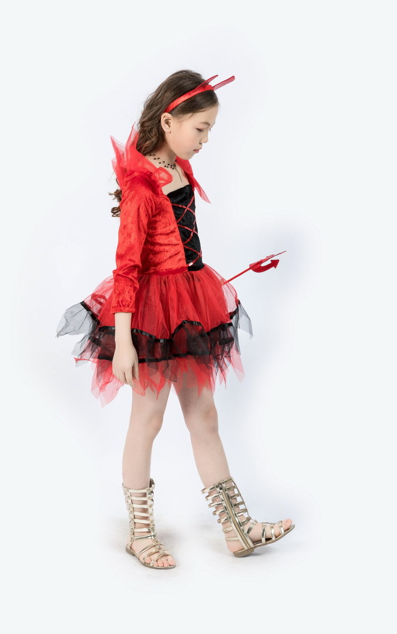 Factory Price Child Devil Kids Halloween Cosplay Children Devil Costume