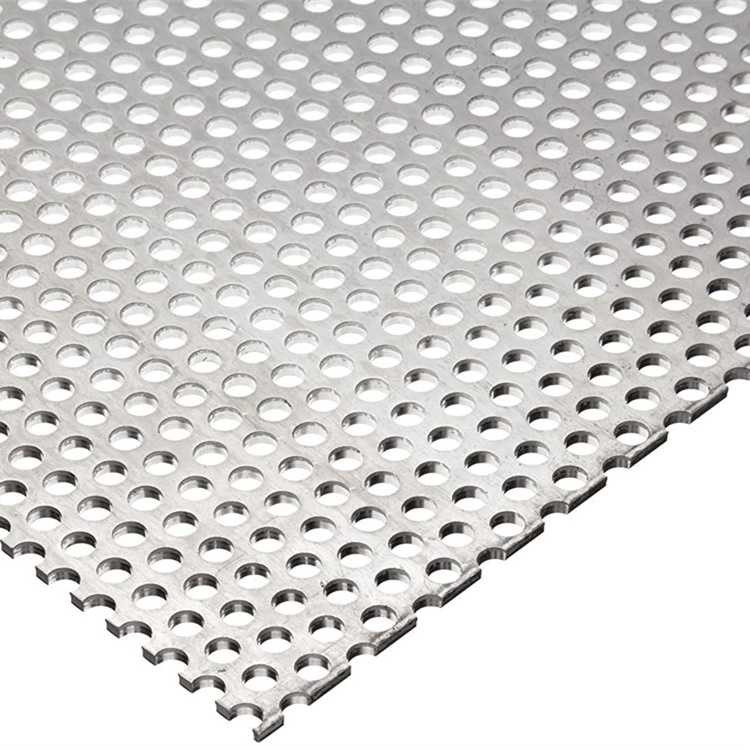 mild steel 5mm hole 2mm pitch perforated sheet with galvanized coated