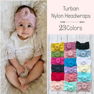 Soft Nylon Solid Color Cute Baby Hairband Headband for Girls Kids