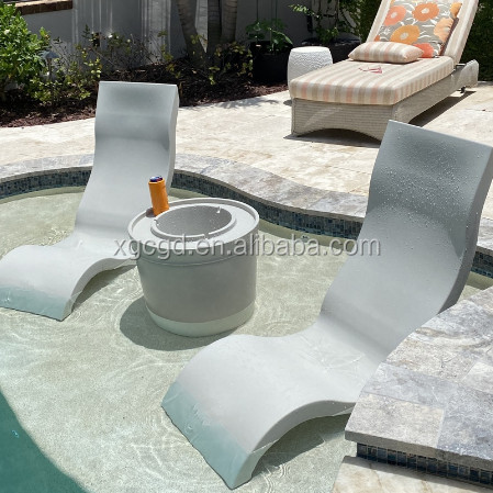 Outdoor Furniture Beach Tanning Ledge Lounge Chair  Patio Pool Sun Lounger Chairs Chaise Lounge Outdoor