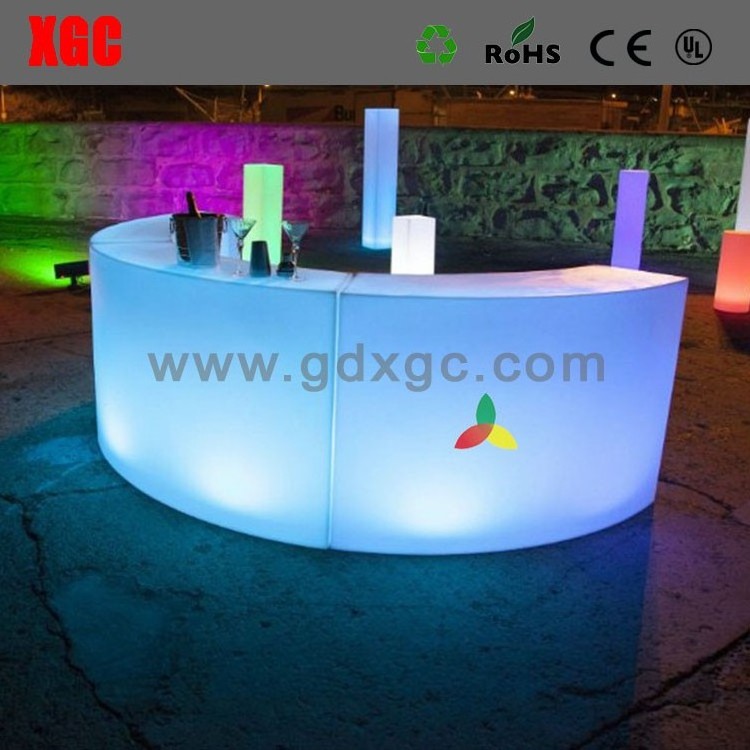 Wholesale Night Club Pub Bar Table Design Plastic LED bar counter Modern Commercial Furniture Fish Tank Bar Table