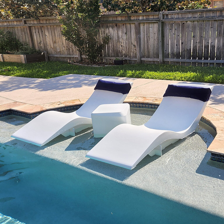 In pool chaise lounge chair sun shelf chairs for residential and commercial use