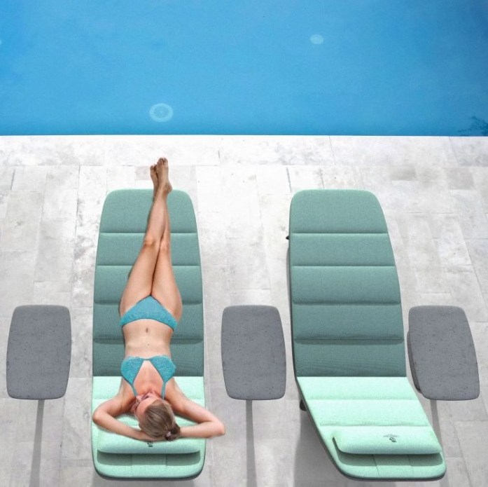 Luxury Beach Tanning Sun Bed Swimming Pool Sun Lounge Chairs