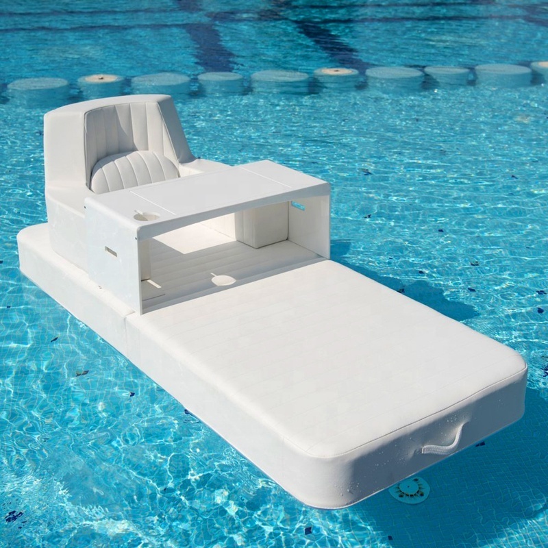 2023 Inflatable Tanning Pool Lounger Float Floating Platform Tanning Sun Bed Floating Bed