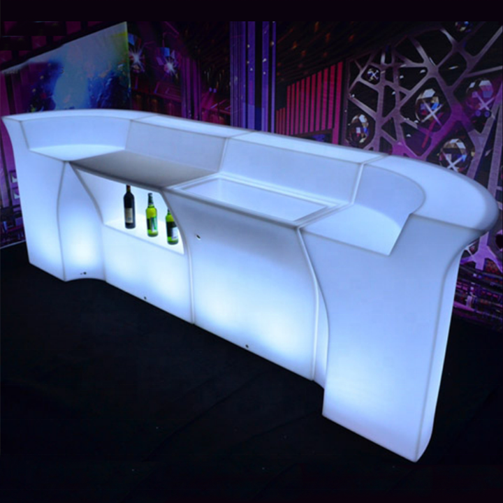 Bar Furniture Straight and corner counter portable led bar table/illuminated Led Bar counter